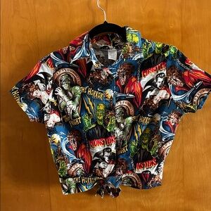 Universal monsters women’s cropped top